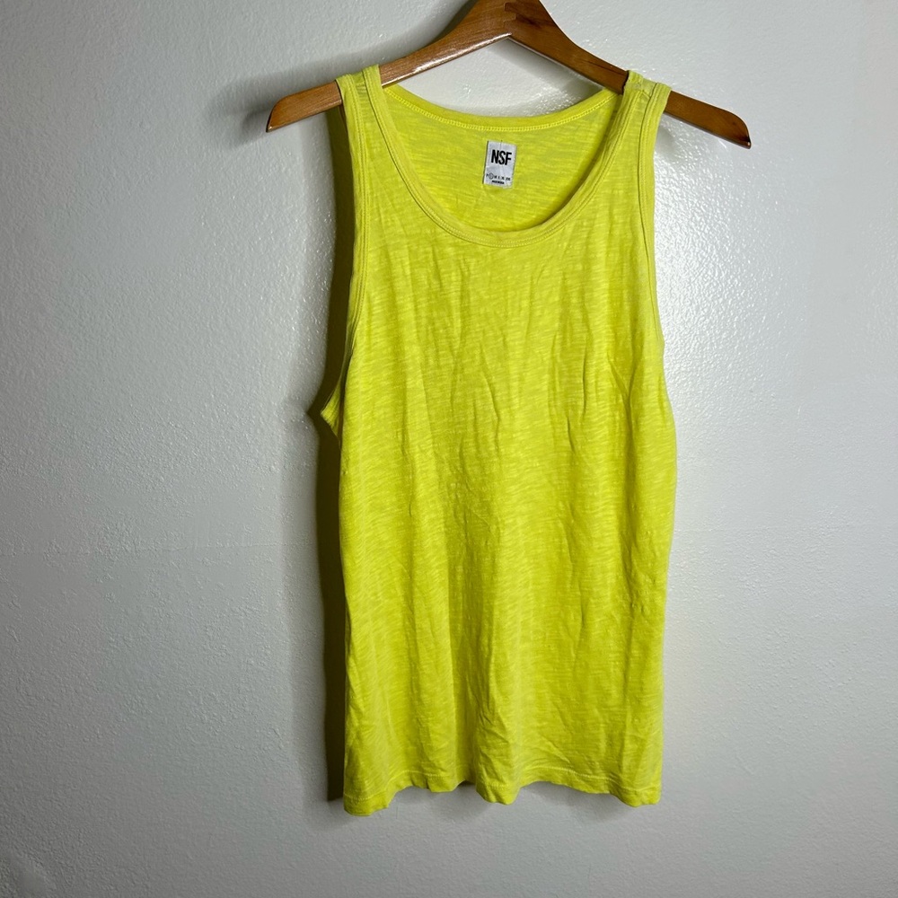 NSF 100% Supima Cotton Bright Yellow Tank Top Size Small